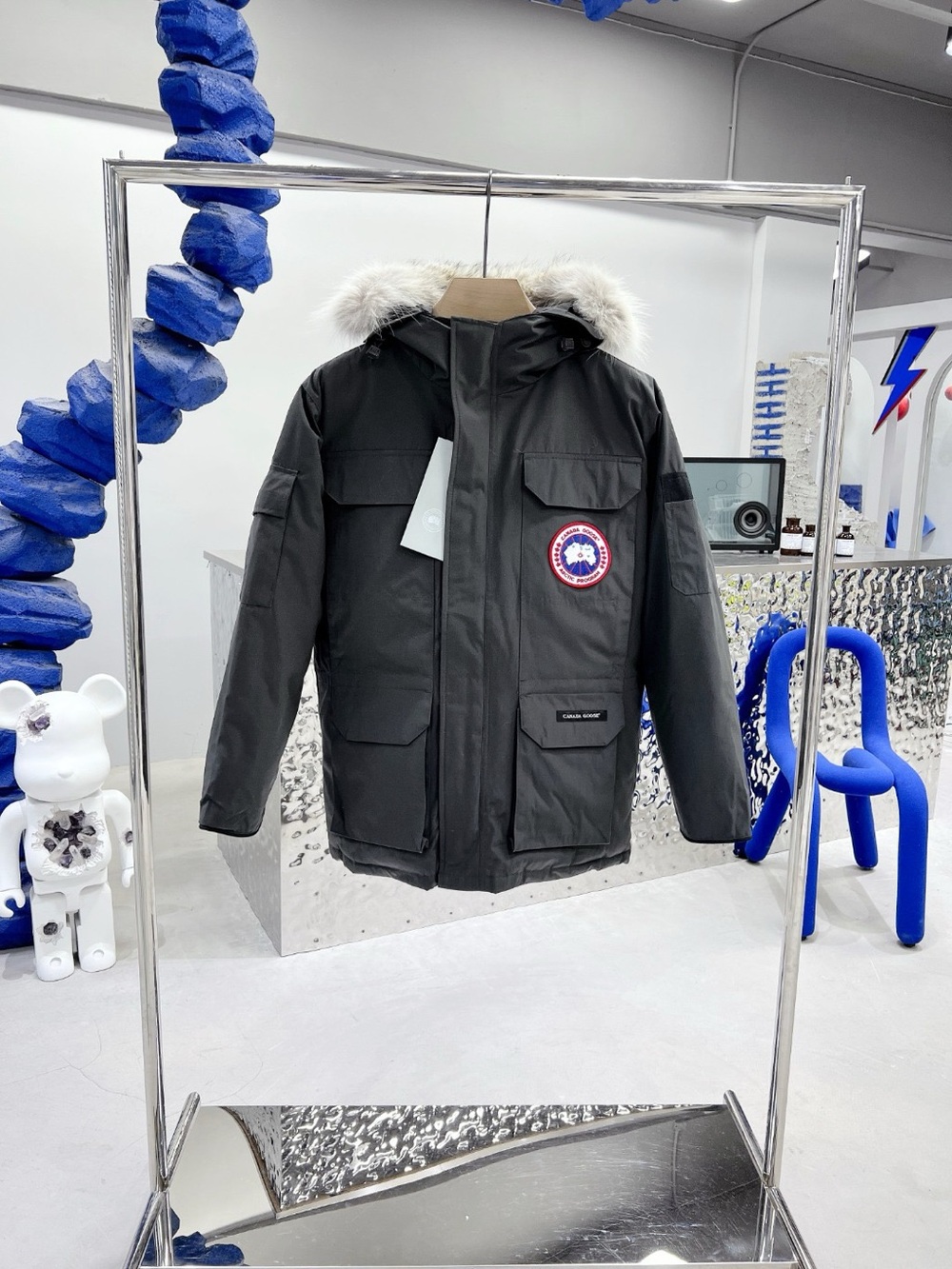 Canada Goose Black Parka with Fur Trim Hood